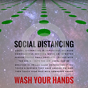 Covid-19 Outbreak Messages Social Distancing & Wash Hands