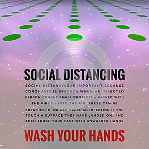 Covid-19 Outbreak Social Distancing Wash Hands Message