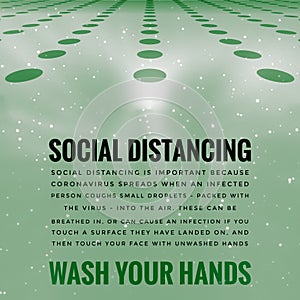 Covid-19 Outbreak Social Distancing Wash Hands Message