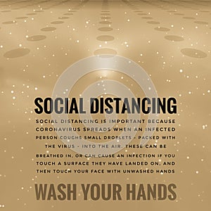 Covid-19 Outbreak Social Distancing Wash Hands Message