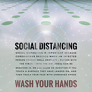 Covid-19 Outbreak Social Distancing Wash Hands Message