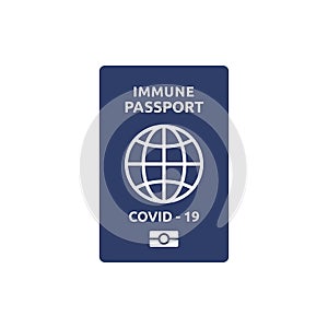 Covid-19 passport travel health book icon