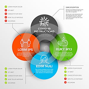 Covid-19 prevention infographic template