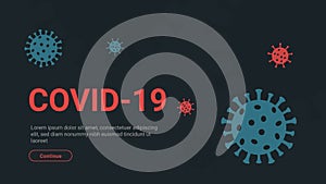 Covid-19 prevention and quarantine informational abstract banner