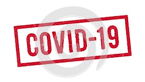 Covid-19 red ink stamp