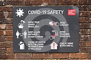 COVID 19 safety sign