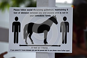 COVID-19 Social Distancing Warning Sign