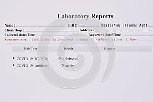 COVID-19 test results by using RT-PCR method and rapid test antibody method