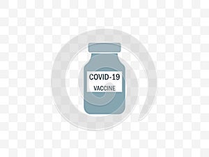 Covid-19. Vaccination, injection, inoculation icon. Vector illustration. flat design.