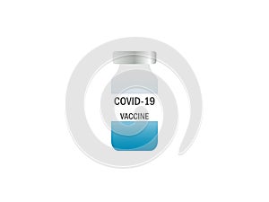 Covid-19. Vaccination, injection, inoculation icon. Vector illustration. flat design.