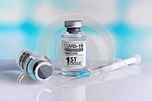 Covid-19 Vaccine Vials for vaccination of population tagged with 1st dose