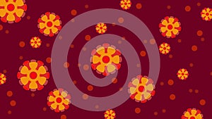 Covid-19 virus and blood cells background