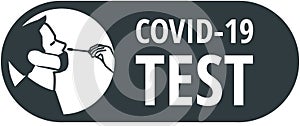 Covid-19 virus swab test icon