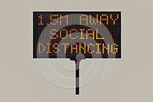 COVID-19 Warning sign for Social Distancing
