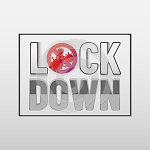 Covid corona virus in 3d illustration concept to describe about lockdown area