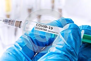 Covid-19 coronavirus booster vaccination concept photo