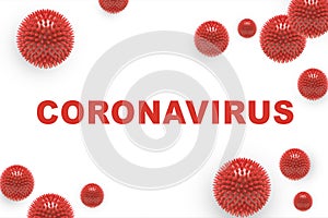 COVID-19. Coronavirus concept inscription typography design logo  illustration on white background. World Health Organizatio photo