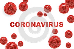 COVID-19. Coronavirus concept inscription typography design logo vector illustration on white background.World Health Organization photo