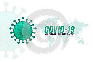 Covid19 coronavirus pandemic infection outburst background design photo