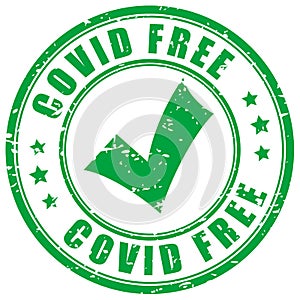 Covid-19 free rubber stamp