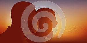 Concept of fighting an epidemic by wearing a surgical mask.