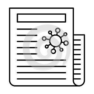 Covid19 news Flat Style vector icon which can easily modify or edit