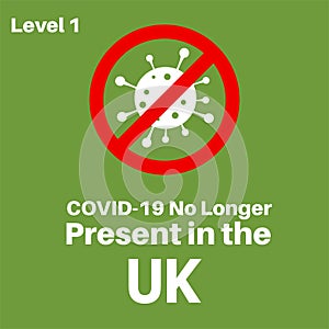 COVID-19 No Longer Present in the UK vector illustration photo