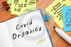 Covid organics  sign on the sheet