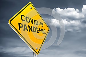COVID 19 pandemic - roadsign message photo