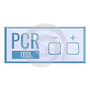 Covid pcr test icon, cartoon style