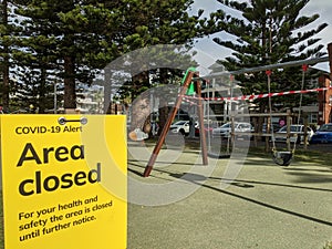 COVID-19 Playground Closure Warning photo