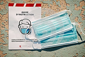 Surgical mask distributed by the governement in Luxembourg