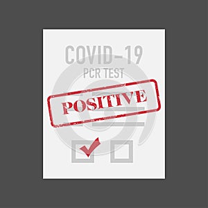 Covid-19 test negative result certificate, vector illustration