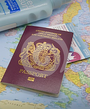 Covid 19 Vaccination card and UK Passport