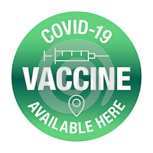 Covid 19 vaccine vector icon badge