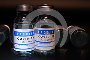 COVID-19 vaccine vials photo