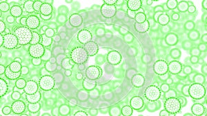 Covid virus animation. Design. Round shaped virus or bacteria, concept of medicine.
