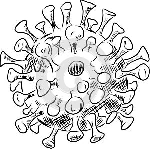Covid virus detail close up