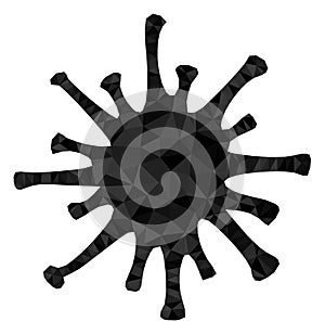Covid-19 Virus Polygonal Lowpoly Flat Icon