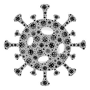 Covid Virus Recursion Mosaic of Covid Virus Items photo