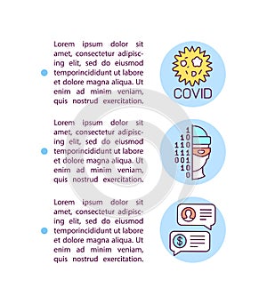 Covid-19 and vishing concept icon with text photo