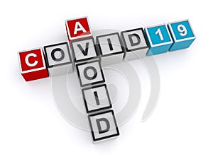 Covid19 alert word blocks