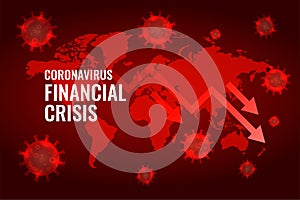 Covid19 coronavirus global economy downfall arrow background