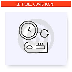 Covid19 rapid diagnostic test line icon