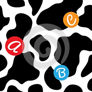 Cow background seamless vector illustration