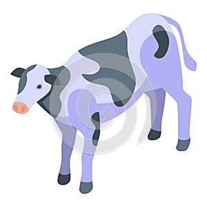 Cow barter icon isometric vector. Money exchange