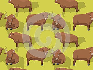Cow Beefalo Cartoon Background Seamless Wallpaper photo