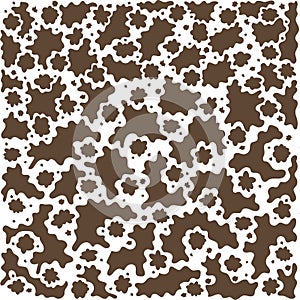 Cow brown spots on a white background, the color of the skin. Print on fabric, Wallpaper, and covers. 2021.