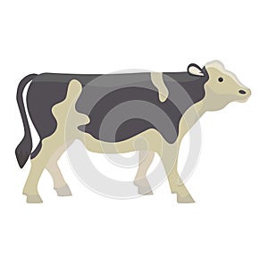 Cow or bull farm animal isolated on white vector illustration