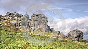 Cow and Calf Rocks, Ilkley Moor, Yorkshire, England, UK photo